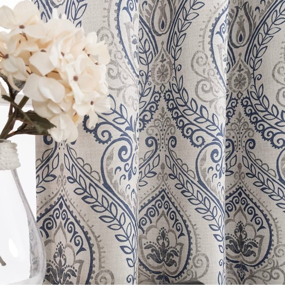 Linen Textured Curtains for Living Room Darkening